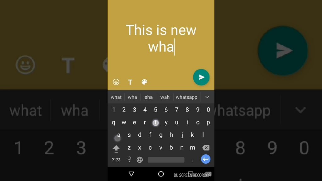 How to write text status in WhatsApp