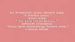 Love, Miss you french status
