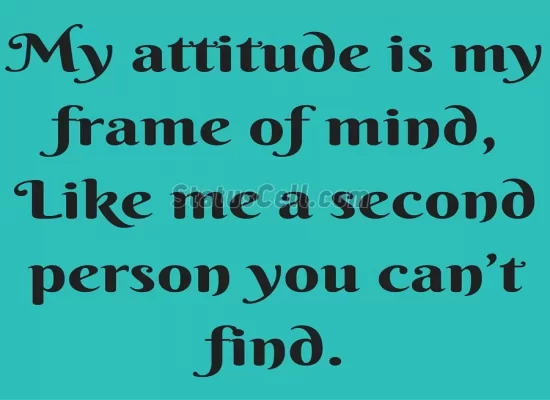 Frame of Mind-attitude status